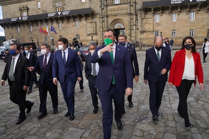 The premiers of eight sparsely populated regions of Spain met on Tuesday in Santiago de Compostela to draft common demands.