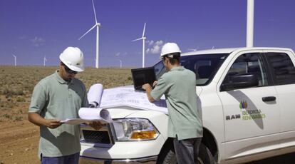 Operaciones en un parque e&oacute;lico de Iberdrola en Estados Unidos.