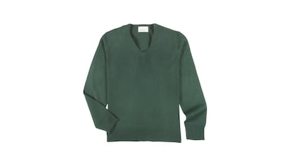 Jersey de uniforme verde con cuello de pico El Corte Inglés