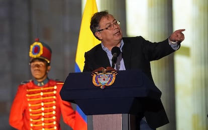 El presidente de Colombia, Gustavo Petro, durante un acto público en Bogotá, el pasado 7 de febrero.