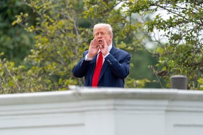 El presidente de EE UU, Donald Trump, este martes en la Casa Blanca.