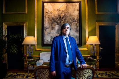 Jaime Bayly, este jueves en el hotel Wellington de Madrid. 