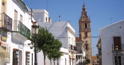 La calle de Almirante de Moguer (Huelva). 