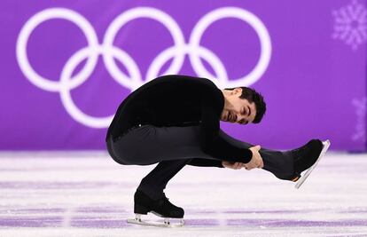 Javier Fernández during the short program in Pyeongchang.