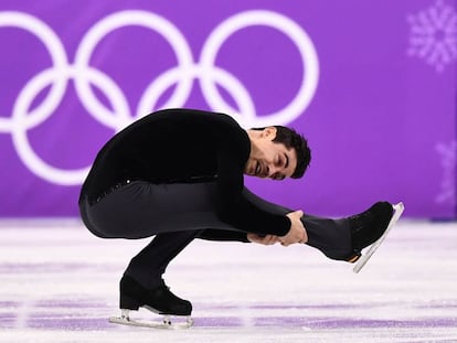 Javier Fernández realiza el programa corto en Pyeongchang.