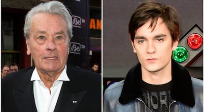 El actor francés Alain Delon y, a la derecha, su hijo Alain-Fabien Delon.