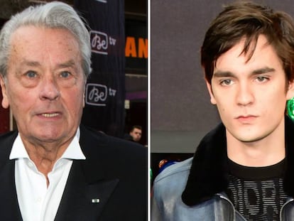 El actor francés Alain Delon y, a la derecha, su hijo Alain-Fabien Delon.