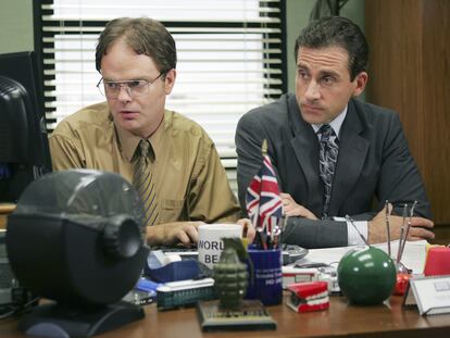 Rainn Wilson y Steve Carell, en un capítulo de 'The Office'.