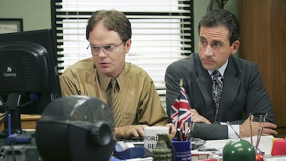 Rainn Wilson y Steve Carell, en un capítulo de 'The Office'.