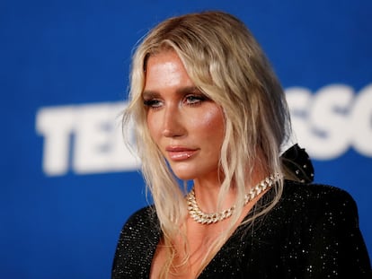 La cantante Kesha en la 'premiere' de la segunda temporada de la serie 'Ted Lasso' en West Hollywood (California), el 15 de julio de 2021.