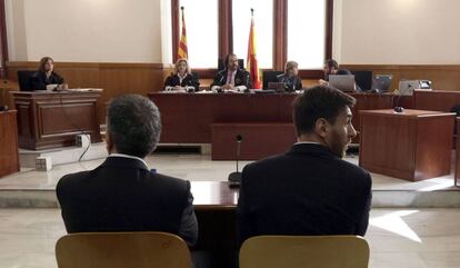 Imagen del juicio contra el jugador del Barça Leo Messi por fraude fiscal.