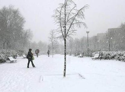 La nieve ha cubierto la Comunidad de Madrid.- En la foto, un parque de Rivas Vaciamadrid