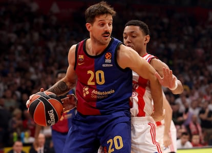 Nicolas Laprovittola, en el pasado partido de Euroliga con el  Barcelona frente al Estrella Roja.