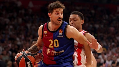 Nicolas Laprovittola, en el pasado partido de Euroliga con el Barcelona frente al Estrella Roja.