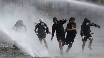 Protestas contra el Gobierno en Santiago de Chile.