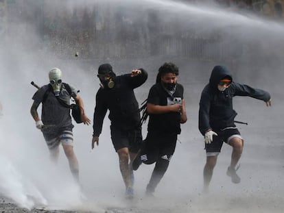 Protestas contra el Gobierno en Santiago de Chile.