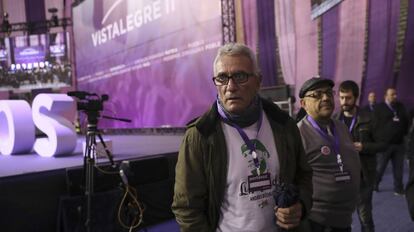 El diputado de Podemos Diego Cañamero, en Vistalegre.