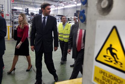 Vicente Rambla, ayer, durante su visita al parque de proveedores de la Ford.