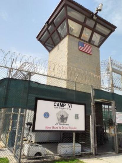 Uno de los campos de detenidos de la base de Guantánamo.