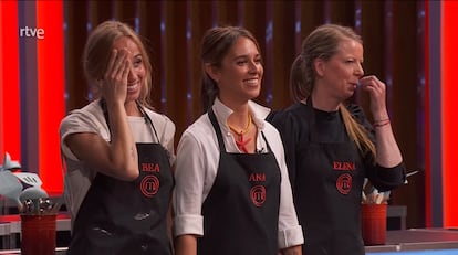 Las aspirantes de MasterChef 13: Bea, Ana y Elena.
