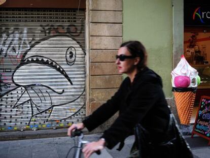 En bici por El Raval.