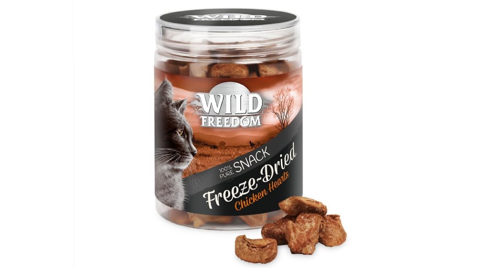 ‘Snacks’ liofilizados para gatos Wild Freedom.