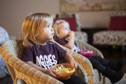 Consumir mucha televisi&oacute;n est&aacute; asociado a la obesidad infantil.