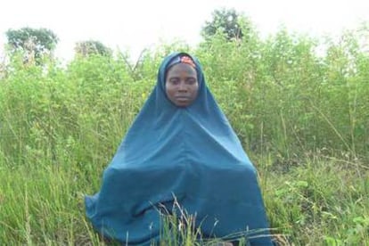 La nigeriana Amina Lawal, que estuvo a punto de ser lapidada por tener una hija sin estar casada.