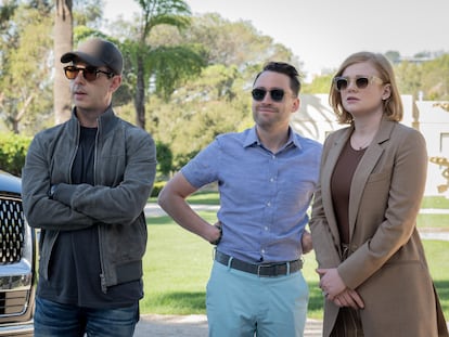 Jeremy Strong, Kieran Culkin y Sarah Snook, en la cuarta temporada de 'Succession'.