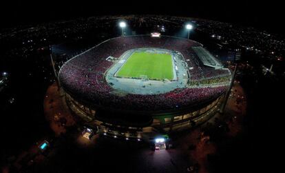 Vista aérea del Estadio Nacional en Santiago de Chile.