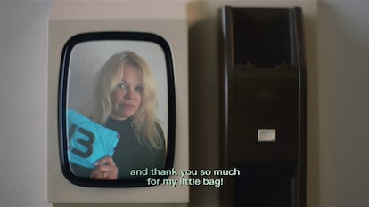 Pamela Anderson en una campaña de 2021