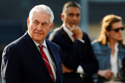 Rex Tillerson arrives in Mexico City.