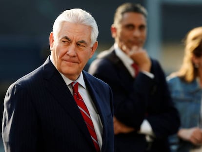 Rex Tillerson arrives in Mexico City.