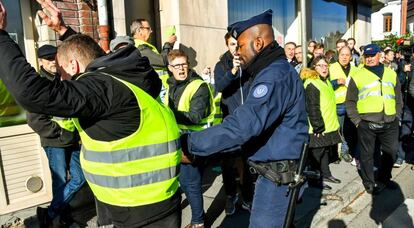 Una protesta de 'chalecos amarillos' en 9 de noviembre en el norte de Francia