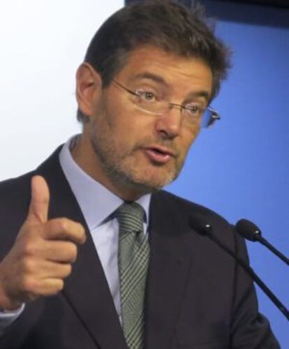 El ministro de Justicia, Rafael Catal&aacute;, ayer en Bruselas. 