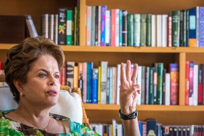 Dilma Rousseff, en su casa de Porto Alegre.