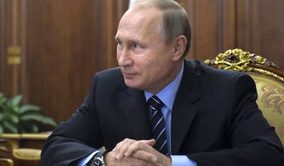 El presidente ruso, Vlad&iacute;mir Putin, en el Kremlin, este martes.