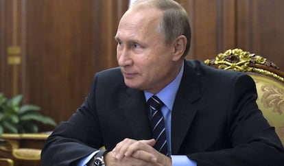 El presidente ruso, Vladímir Putin, en el Kremlin, este martes.
