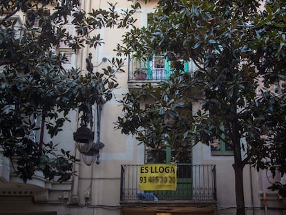 Piso en alquiler en el barrio de Gràcia de Barcelona.