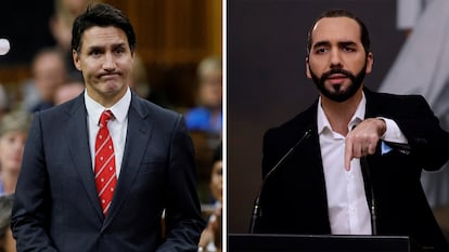 Justin Trudeau y Nayib Bukele.