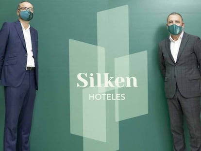 Javier Villanueva y Amado Jimenez, director general y director de Recursos Humanos de Silken Hoteles.