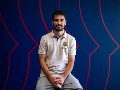 İlkay Gündoğan, en la Ciudad Deportiva del Barcelona.