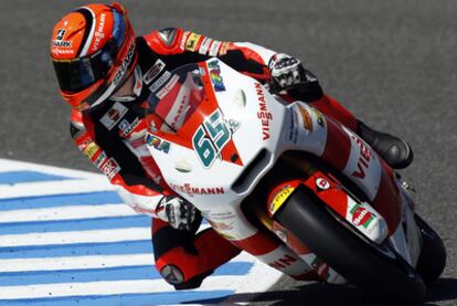 Stefan Bradl, durante la clasificación del Gran Premio de Jerez.