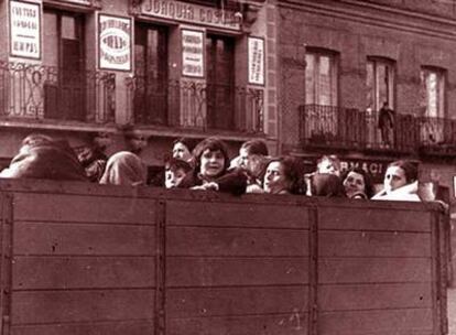 Un grupo de niños evacuados desde Madrid en 1936 durante la Guerra Civil española.