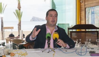 Agustín Almodóbar al anunciar su candidatura para el PP de Benidorm