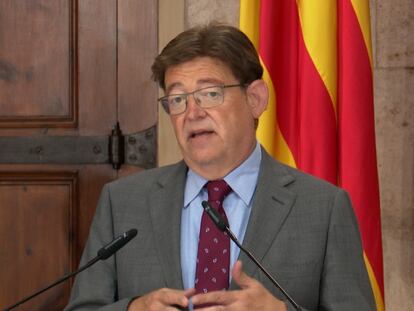 El presidente de la Generalitat, Ximo Puig, comparece en rueda de prensa.