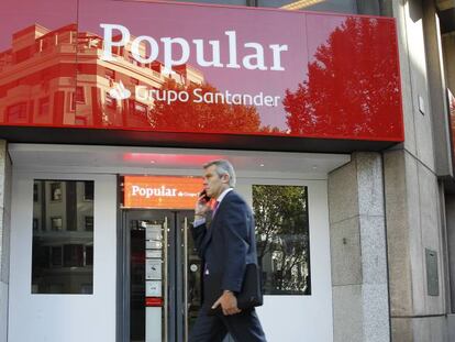 Antigua oficina de Banco Popular que pasó a manos de Santander