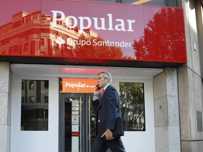 Antigua oficina de Banco Popular que pasó a manos de Santander