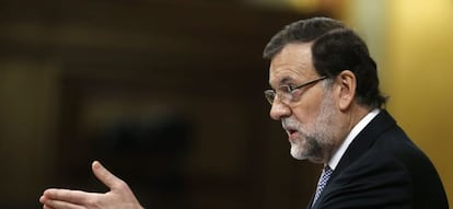 El presidente del Gobierno espa&ntilde;ol, Mariano Rajoy, durante su intervenci&oacute;n. 