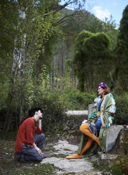 Una de las escenas de el Bosque Mágico, una experiencia teatralizada con personajes de la mitología navarra.